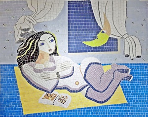 Luna indiscreta- Mosaico in Ceramica e vetro, 2x2.5 mt-2022
